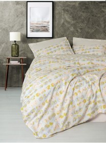 Resim Cotton Box Minimal Tek Kişilik Lastikli Çarşaflı Nevresim Takımı Jocus Bej 