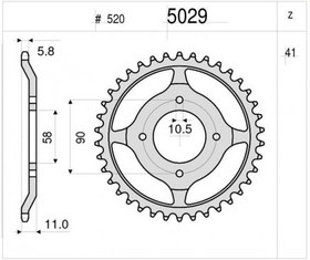 Resim HONDA 200 OGNIBENE ARKA DİŞLİ 41T 