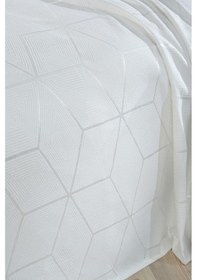 Resim Çeyiz Diyarı Verona 3 Parça Çift Kişilik Yatak Örtüsü Krem Krem 