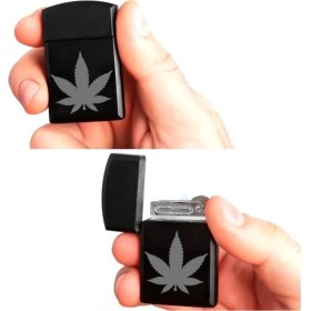 Resim Market66 Yaprak Desenli Gazlı Lazer Silinmez Resimli Çakmak Dolu Zippo Tarzı Metal Hediyelik Isim Yazılır 