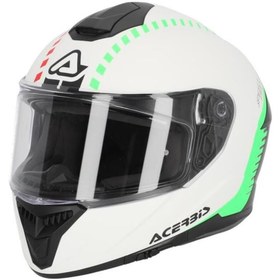 Resim Acerbis Krapon 22-06 Kask Beyaz Yeşil Beyaz - Yeşil 