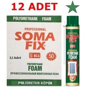 Resim 12Ad 750 ML - 850 G Somafix Poliüretan Köpük Kapı Pencere Pu 