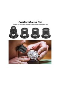 Resim Xhhdqes 4 Adet Büyüteç Gözlük Büyüteç Seti 5x 10x 15x 20x Izle Onarım Büyüteç Büyüteç Seti Büyüteç Saat Takı İçin 