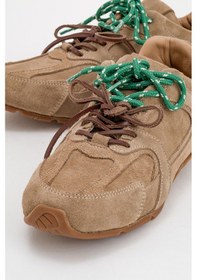 Resim Luvi Shoes Serena Bej Süet Hakiki Deri Kadın Spor Ayakkabı Süet Bej 