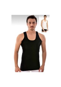 Resim Erkek Beyaz 6'lı Paket Pamuklu Penye Atlet Beyaz Elf568101ccm6 Asorti 