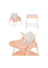 Resim Angel Melek Kanatlı Çalışma Masalı Somon Mama Sandalyesi -çift Pedli 