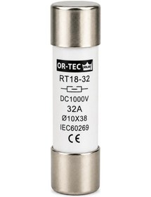 Resim Or-tec 1000v 32a 10x38 Dc Sigorta + Sigorta Yuvası 