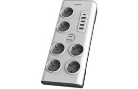 Resim SPN7060WA/62 5 USB Girişli 6'lı 2 M Anahtarlı Akım Korumalı Priz 