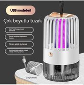 Resim Jian Fan Elektrikşoku Sivrisinek Öldürücü, Lambaşarj Açıkev Usb Sivrisinek Öldür Sivrisinek Kovucu İkisi Bir Arada Sivrisinek Kovucu Beyaz 