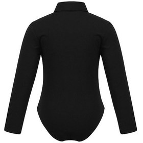 Resim Zyzqstore Beyaz Latin Papyon Romper, Tek Parça Dans Gömlek, Leotard Bodysuit, Balo Salonu Dans Kostüm Beyaz 