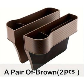 Resim Dashanshop Kahverengi 2li Araç Koltuğu Arası Saklama Kutusu Telefon Anahtar İçin Pratik Çözüm 