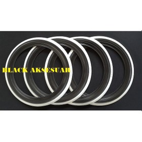Resim Atlas Oto Lastik Yanağı 13 Jant Siyah&Beyaz Renk 4 Adet 
