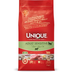 Resim Unique Sensitive Yetişkin Kedi Maması Kuzu Etli 2 kg 