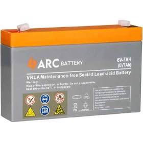 Resim Arc Battery 6 Volt 7 Amper Yatay Ups Akü Üretim YILI:2025 