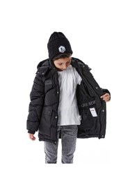 Resim Benitto Kids Erkek Çocuk Kapüşonlu Kalın Kışlık Mont 51335 Siyah 