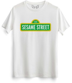 Resim Alfa Tshirt Susam Sokağı Dijital Baskılı Çocuk Beyaz Tshirt 