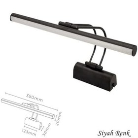 Resim Ayna Üstü Led Banyo Aplik Duvar Ayna Resim Tablo 6w Gün Işığı Led Banyo Apliği Flüt Led Aplik (Siyah) 