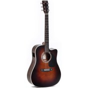 Resim Sigma DTC-1E-SB Cutaway Elektro Akustik Gitar (Sunburst) 