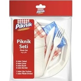 Resim Lidyada Maison Piknik Kullan At Seti Ekonomik 6'lı Beyaz 1525 