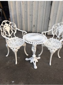 Resim Aluminyumdokumcu Güllü Kollu Sandalye Heykel Masa 