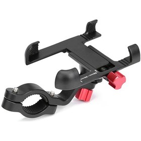 Resim Tenfowee Motosiklet Bisiklet Telefon Tutucu Alüminyum 360 Döner 25-31.8mm Sapka Uyumlu 55-95mm Ekran Koruyucu Siyah Siyah 