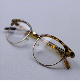 Resim Shoptikk Leopar Desenli Clubmaster Unisex Gözlük 