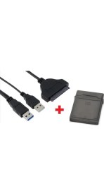 Resim Alfais 4853 Usb 3.0 Sata Kablo Çevirici Dönüştürücü Hdd Hardisk Kablosu + Kutu 