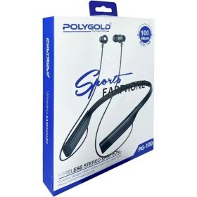 Resim PolyGold PG‑100 Bluetooth 5. 0 Boyun Askılı Kulaklık | 200 Saat Bekleme | 50 Saat Konuşma | Stereo Ses 