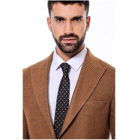 Resim Wessi Slim Fit Desenli Taba Erkek Ceket Taba 