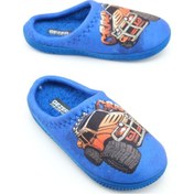 Resim Gezer Erkek Çocuk Kışlık Rahat Taban Ev Bahçe Gondol Terlik Saks Mavi 