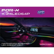 Resim For-X İç Ambiyans 24led64p 64 Renk Sesli Komutlu Ambians Led 