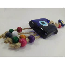 Resim Ev Nazar Boncuğu 6 6 Cm Makrome Duvar Dekoru 