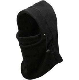 Resim Geekyou Kış Sporları Polar Fleece Balaklava - Kollu, Kask Altı Uyumu, Rüzgar Ve Soğuk Koruma Siyah Çok Renkli 