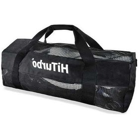 Resim Besthome1 Motion003 Hiturbo 60l Koyu Siyah Fileli Dayanıklı Dalış Sörf Plaj Çantası Omuz Askılı Siyah 