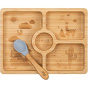 Resim Citron Bölmeli Organik Bambu Kare Yemek Takımı 1073568 