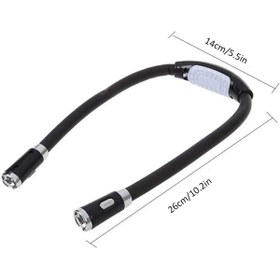 Resim sz master bilişim Pilli Kitap Okuma Işığı Örgü Tamir Yürüyüş Işığı Kitap Okuma Lambası Esnek Boyun LED Göz Dostu Işık 