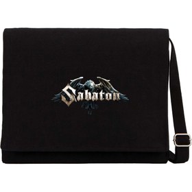 Resim Sabaton Eagle Siyah Kanvas Postacı Çantası - Siyah 