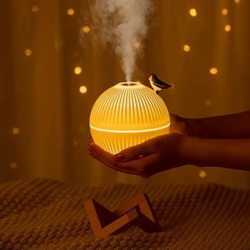 Resim Akfa Şık Kuş Tasarımlı Ultrasonik Hava Nemlendirici Difüzör Gece Lambası Sessiz Aromaterapi Cihazı 