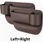 Resim Dashanshop 2 Adet Kahverengi Çok Fonksiyonlu Araç İçi Saklama Kutuları Cep Anahtar Kart Bardak Telefon Tutucu 