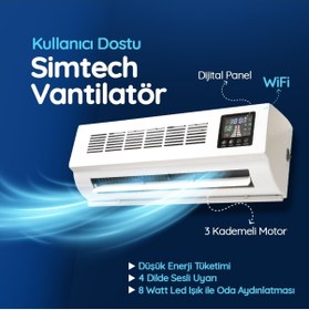 Resim Simtech Km-2515 Duvartipi Vantilatör 