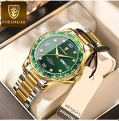 Resim Lumaworld Poedagar Man Casual Business Erkek Kol Saati Paslanmaz Çelik Kuvars Hareketli Suya Dayanıklı Altın 