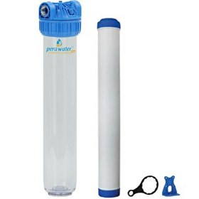 Resim Pera Water 20" Şebeke Girişi Tekli AKTİF GAC Karbonlu Klor ve Kireç Arıtma Sistemi 