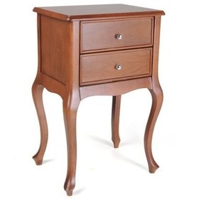 Resim Roys Ahşap 2 Çekmeceli Masif Ceviz Komodin Telefonluk 