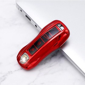 Resim Porsche Panamera Cayenne 971 911 9ya Macan Boxster Uyumlu Araba Anahtarı Kırmızı 