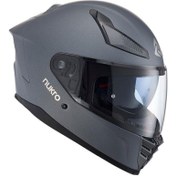 Resim Nukrohelmet YM-853 Güneş Vizörlü Kapalı Kask Mat Gümüş 