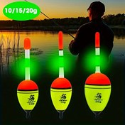 Resim 3 adet Dayanıklı EVA Parlayan Balıkçılık Yüzeri - Gece Balıkçılığı, Trolling ve Tekne Balıkçılığı için Karışık Renkli Bobler (10g/15g/20g) - Balıkçılar için Yüksek Görünürlüklü Aksesuarlar, Balıkçılık Yüzerleri ve Yükseltili | Canlı Renkler | Dayanıklı Yüzer, Pil Olmadan 