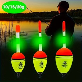Resim 3 adet Dayanıklı EVA Parlayan Balıkçılık Yüzeri - Gece Balıkçılığı, Trolling ve Tekne Balıkçılığı için Karışık Renkli Bobler (10g/15g/20g) - Balıkçılar için Yüksek Görünürlüklü Aksesuarlar, Balıkçılık Yüzerleri ve Yükseltili | Canlı Renkler | Dayanıklı Yüzer, Pil Olmadan 