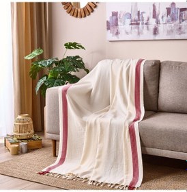 Resim Soft Koltuk Şalı - Bej - 130x170 Cm Renkli 