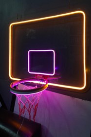 Resim vinyuup Basketbol Potası Neon Led Aydınlatma 60 x 40 cm 