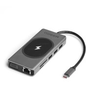 Resim Qgeem QG-UH13 USB 3.0 Type C 13in1 2xHDMI-VGA-TF SD-USB 3.0-USB 2.0-PD+SD-Ethernet 1000Mbps HUB 